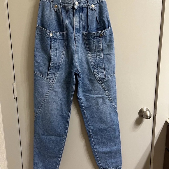 Isabel Marant Blue Denim Button Detail jeans Sz 36 (item 13.0) - Picture 1 of 7